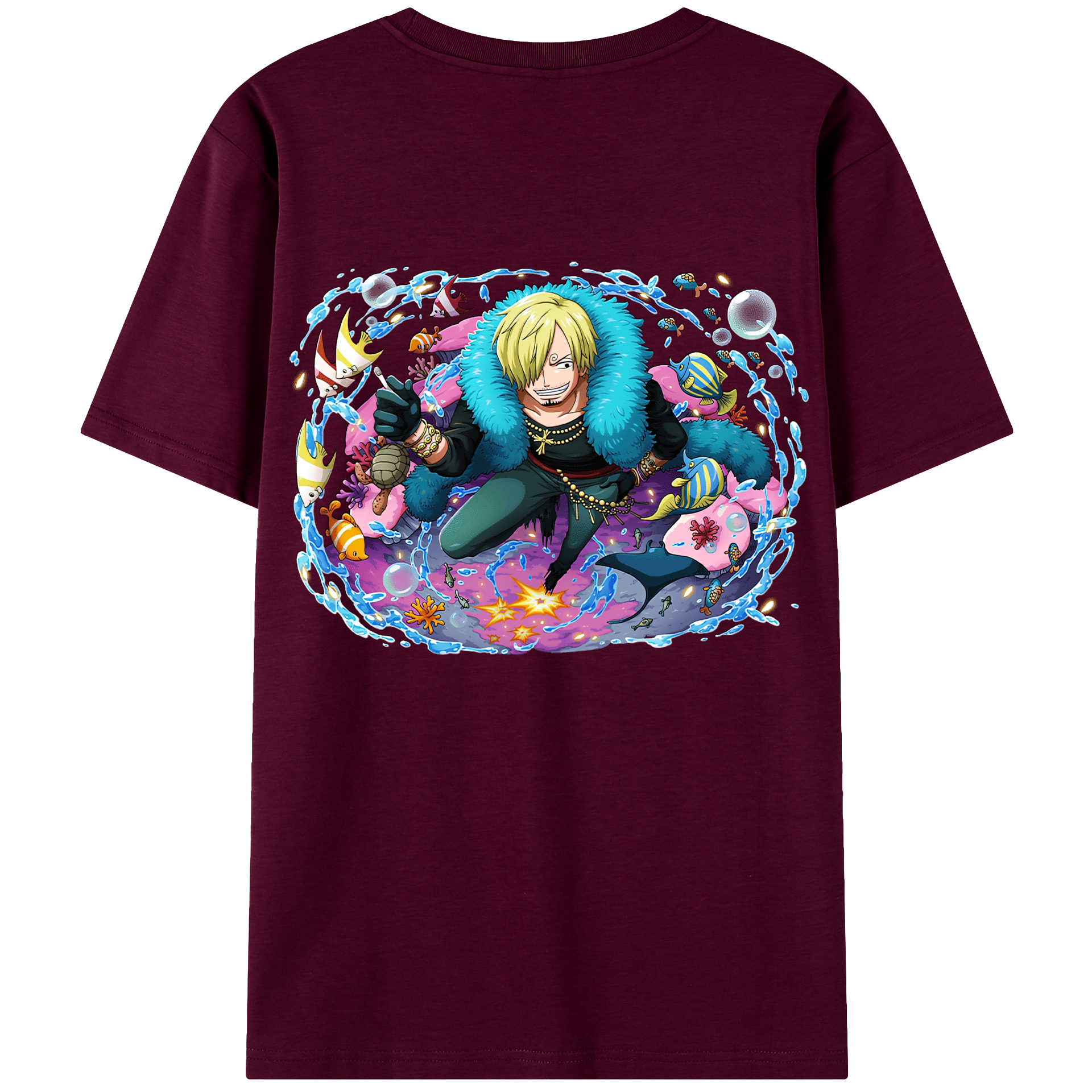 （画像用） ワンピース サンジ ONE PIECE Sanji レディース半袖Tシャツ(バックプリント)